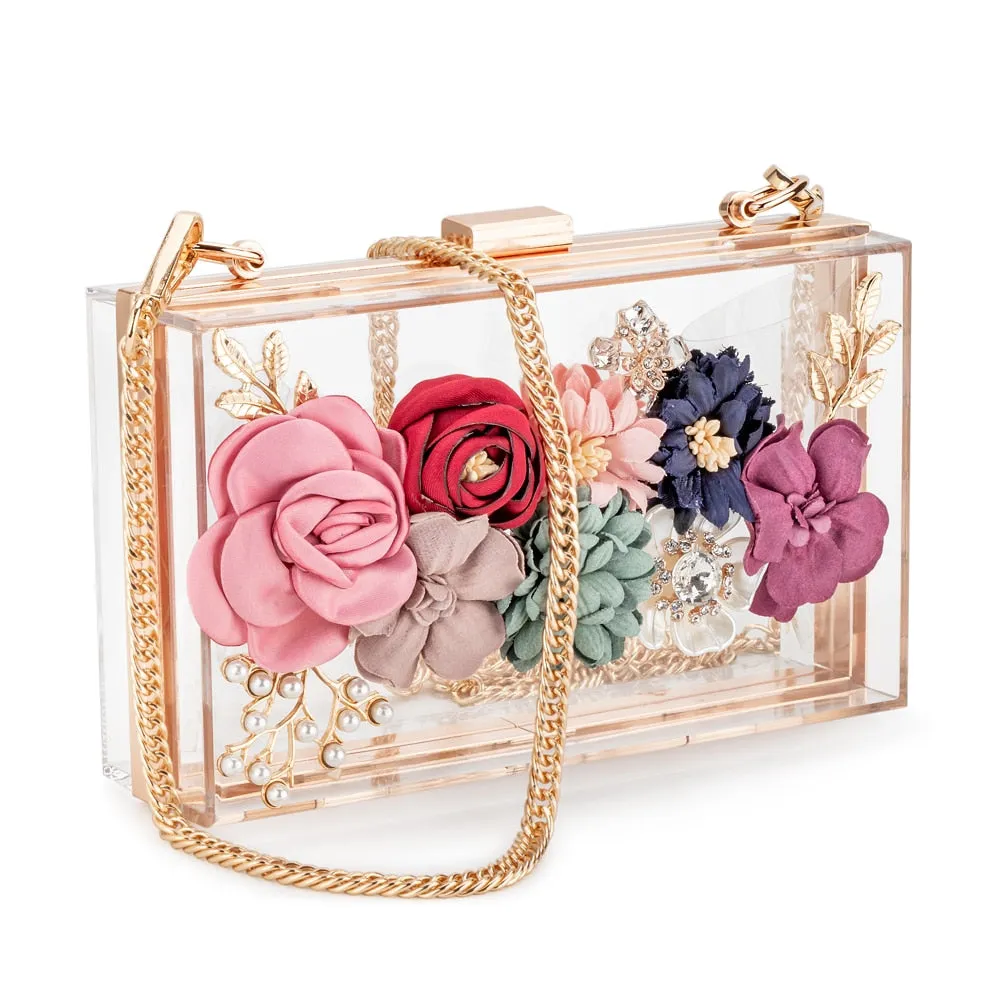 Acrylic Flower Clutch