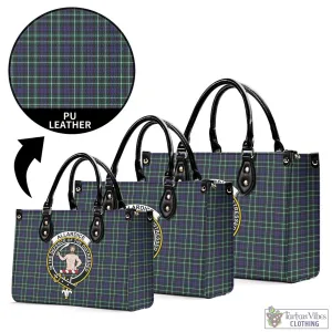 Allardice Tartan Luxury Leather Handbags with Family Crest