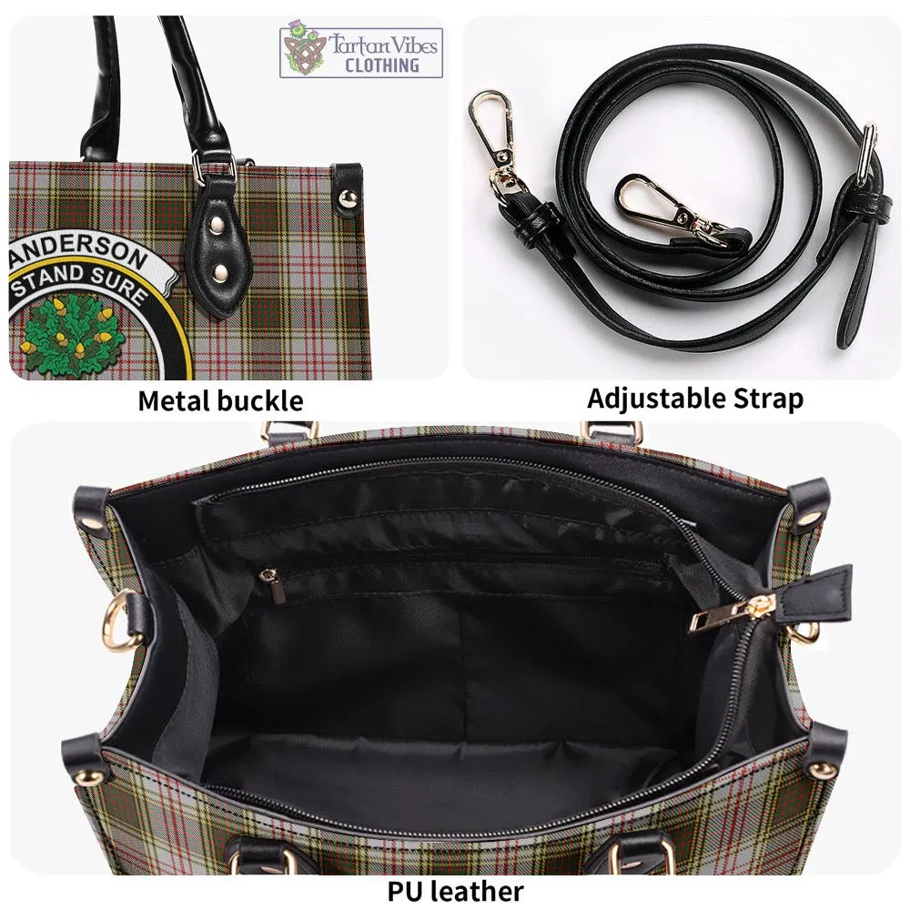 Anderson Dress Tartan Luxury Leather Handbags with Family Crest