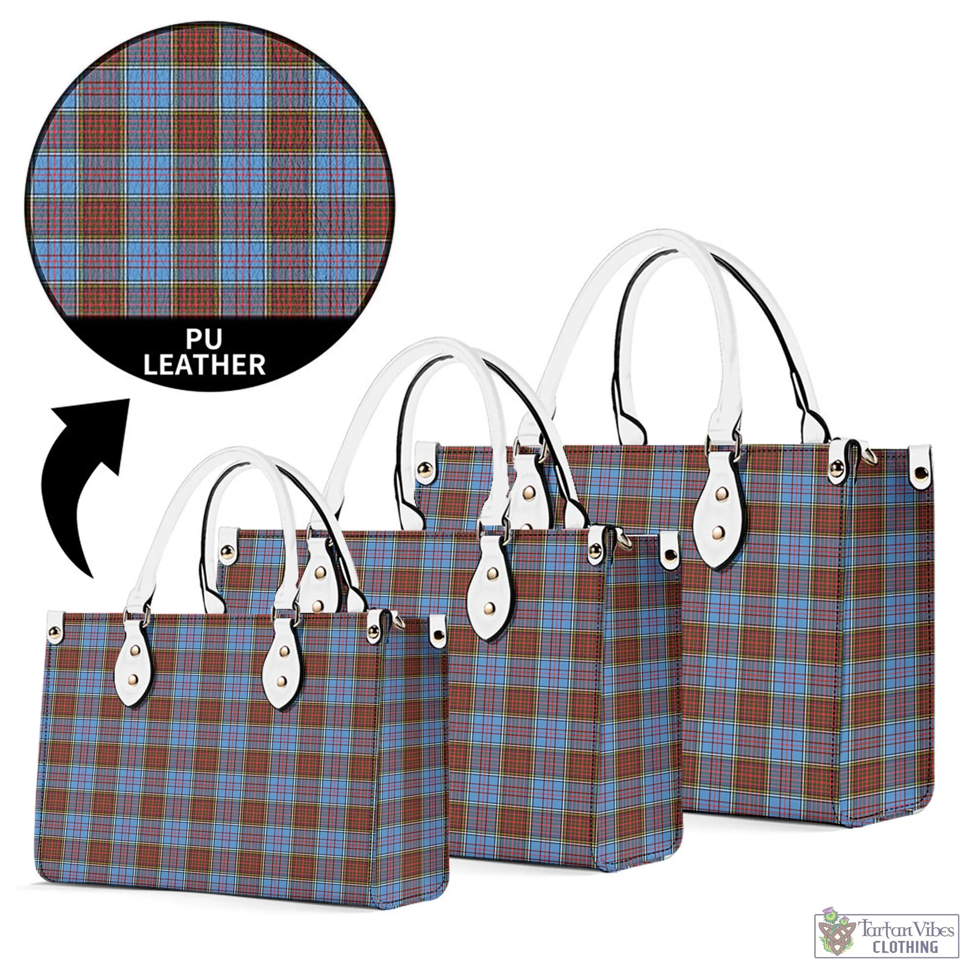 Anderson Modern Tartan Luxury Leather Handbags