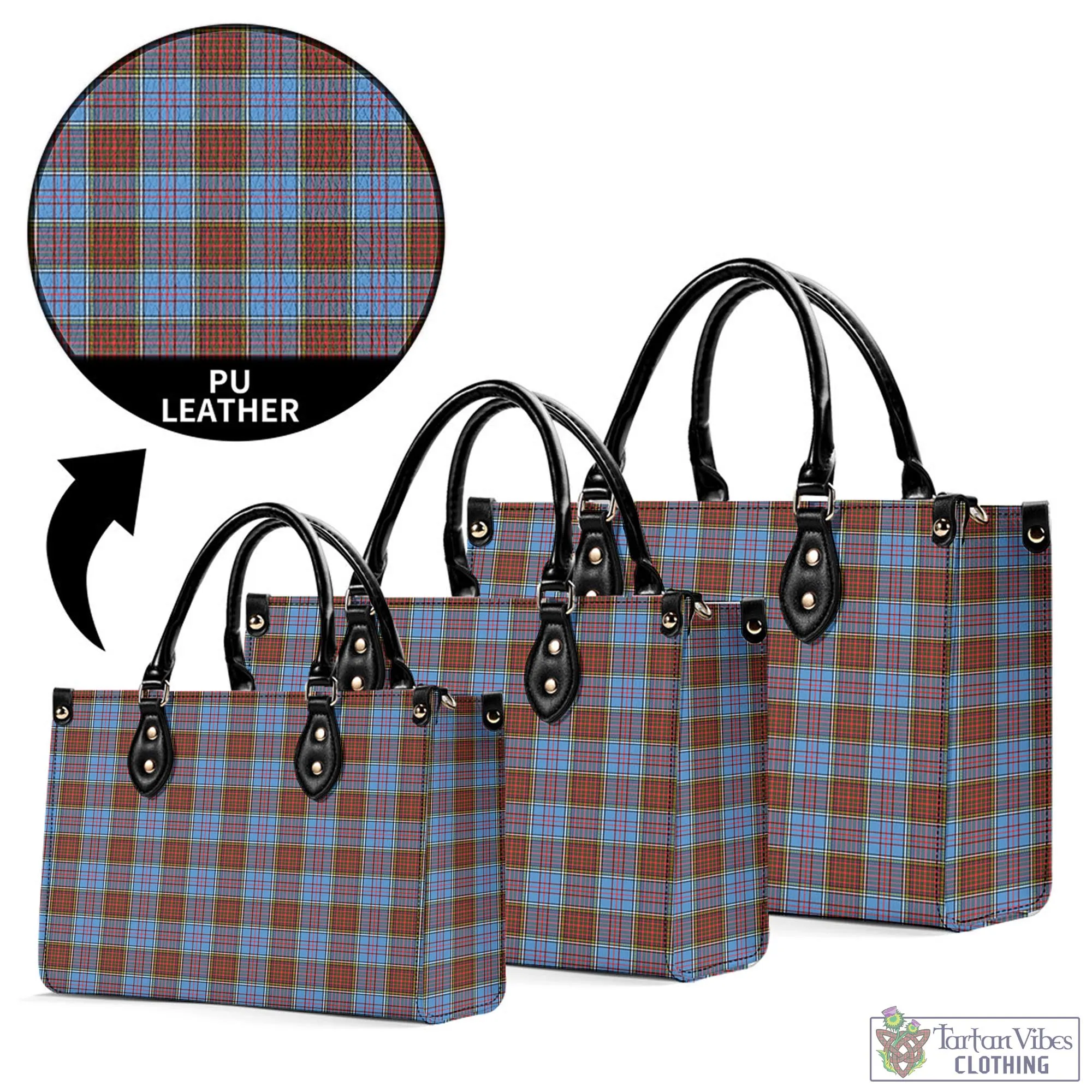 Anderson Modern Tartan Luxury Leather Handbags