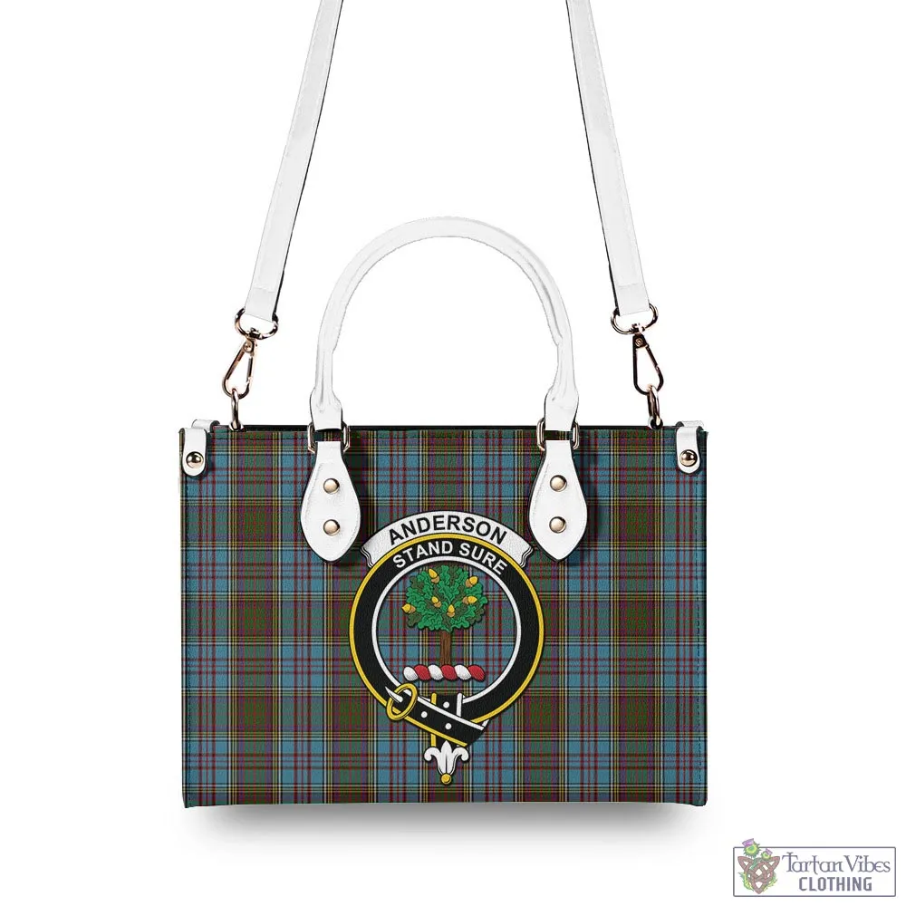 Anderson Tartan Luxury Leather Handbags with Family Crest