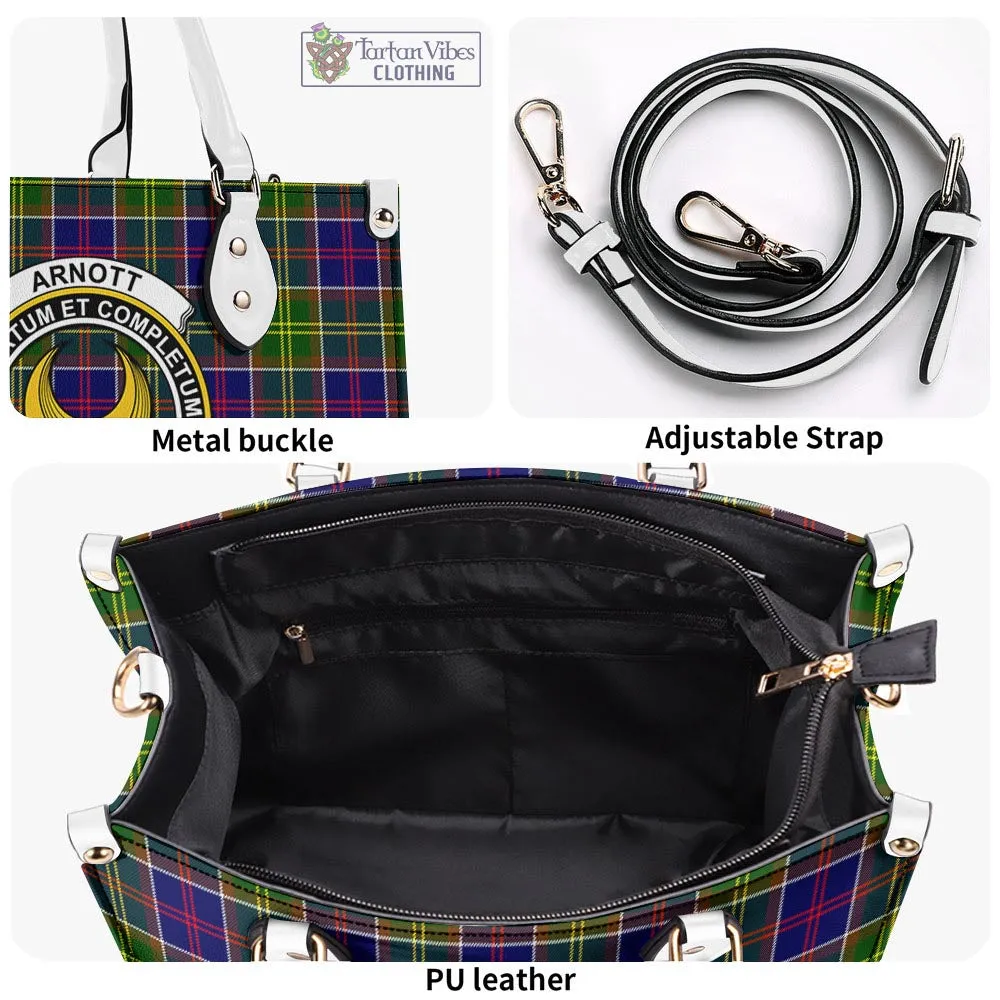 Arnott Tartan Luxury Leather Handbags with Family Crest