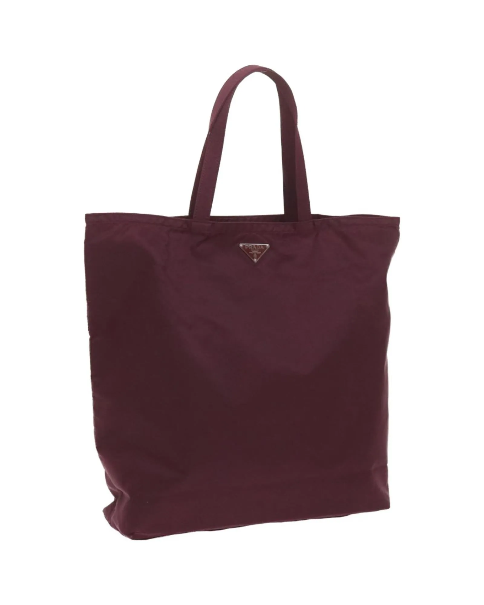 Authentic Nylon Prada Hand Bag in Wine Red and Purple