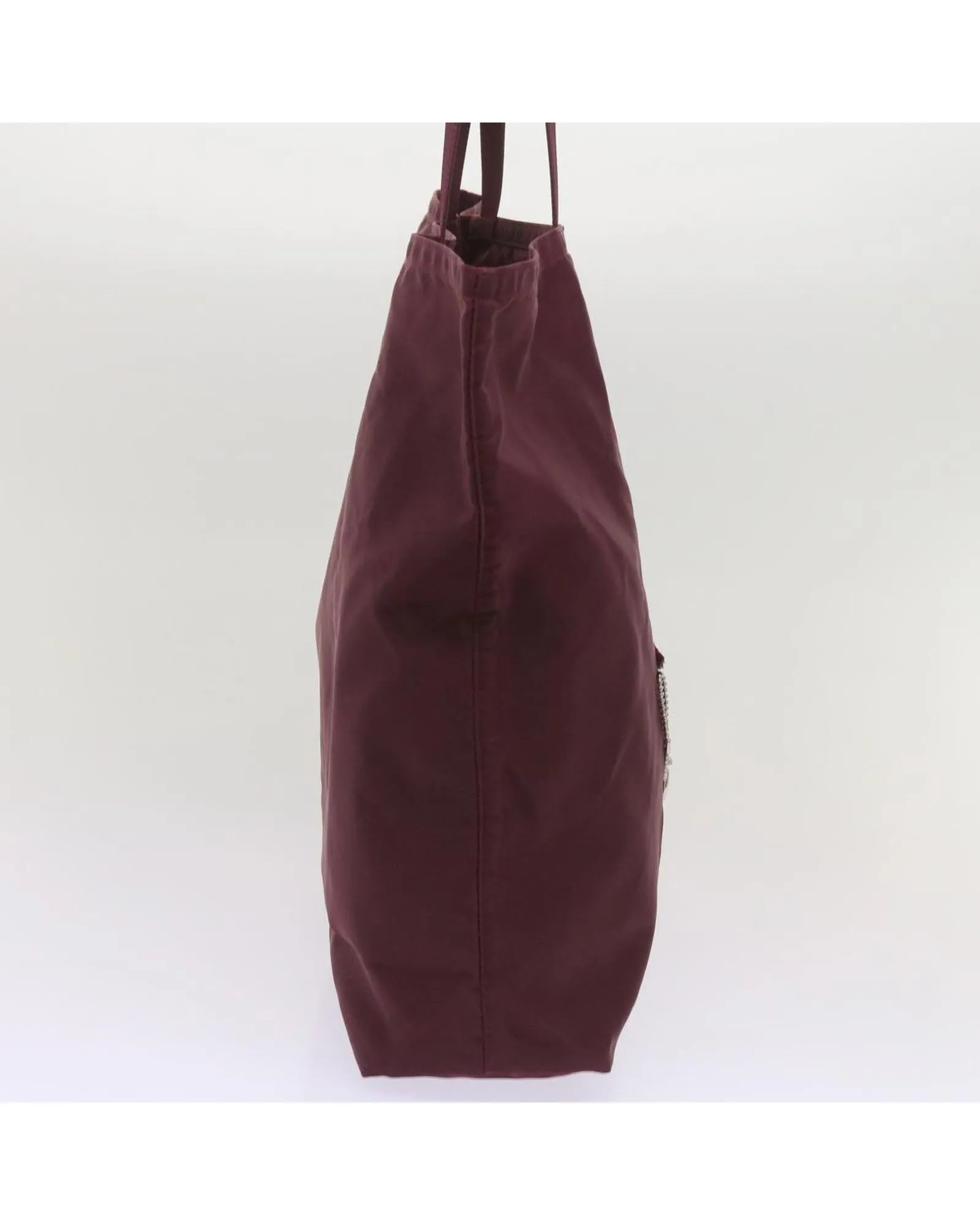 Authentic Nylon Prada Hand Bag in Wine Red and Purple