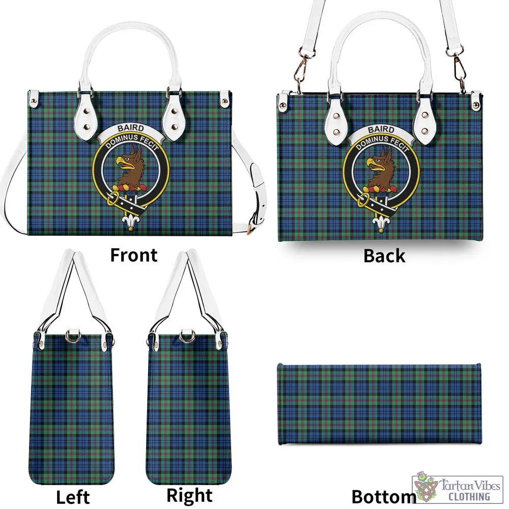 Baird Ancient Tartan Luxury Leather Handbags with Family Crest