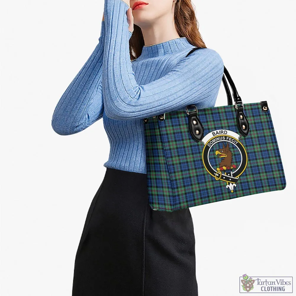 Baird Ancient Tartan Luxury Leather Handbags with Family Crest