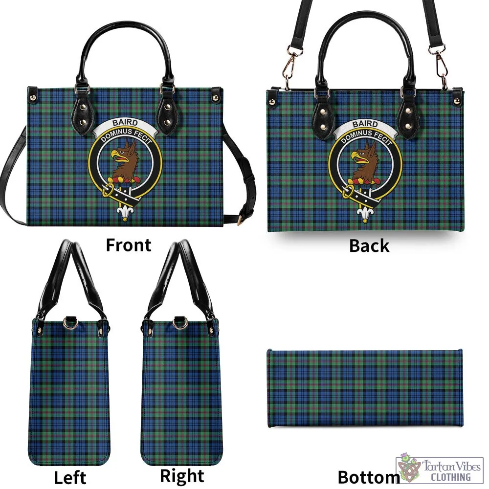 Baird Ancient Tartan Luxury Leather Handbags with Family Crest