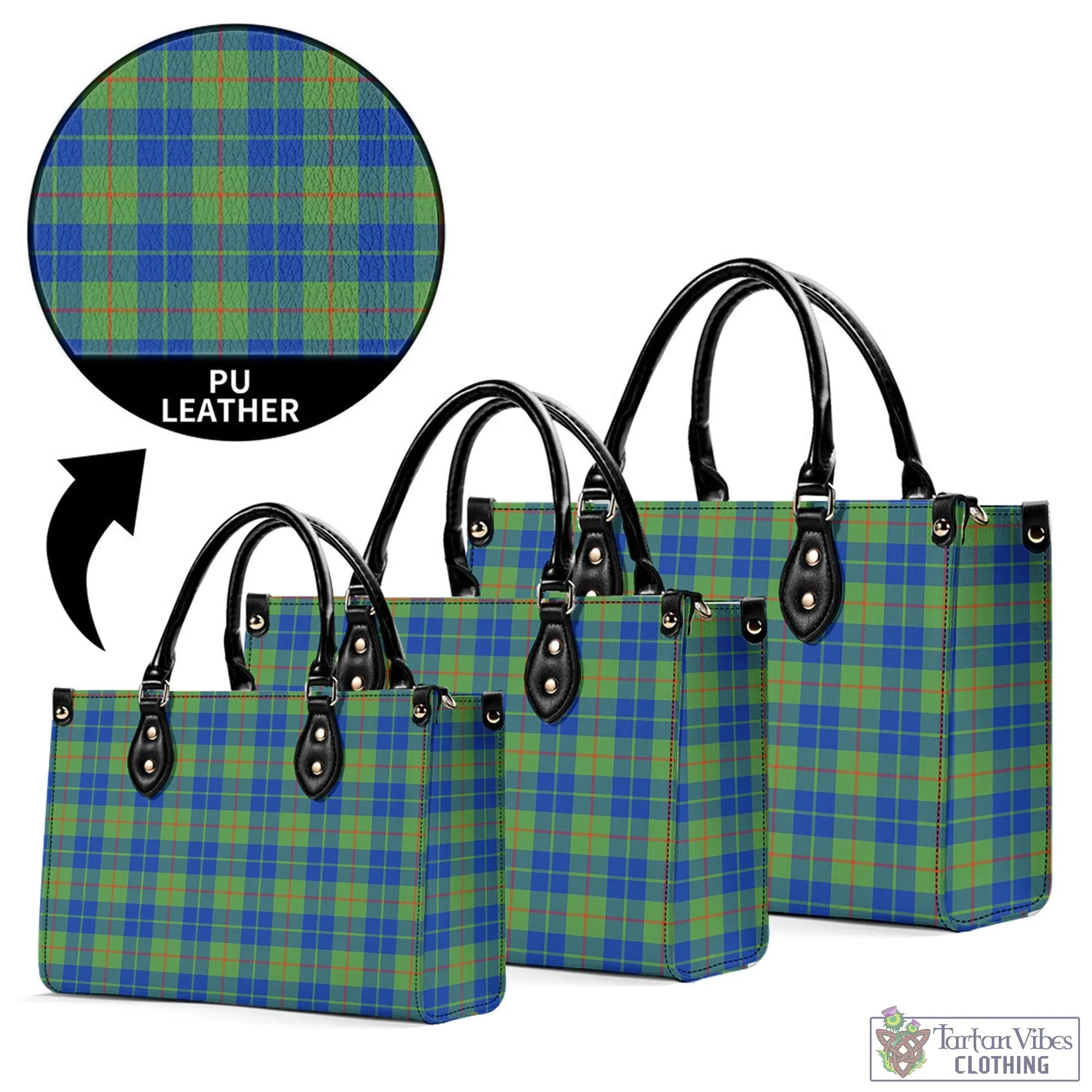 Barclay Hunting Ancient Tartan Luxury Leather Handbags