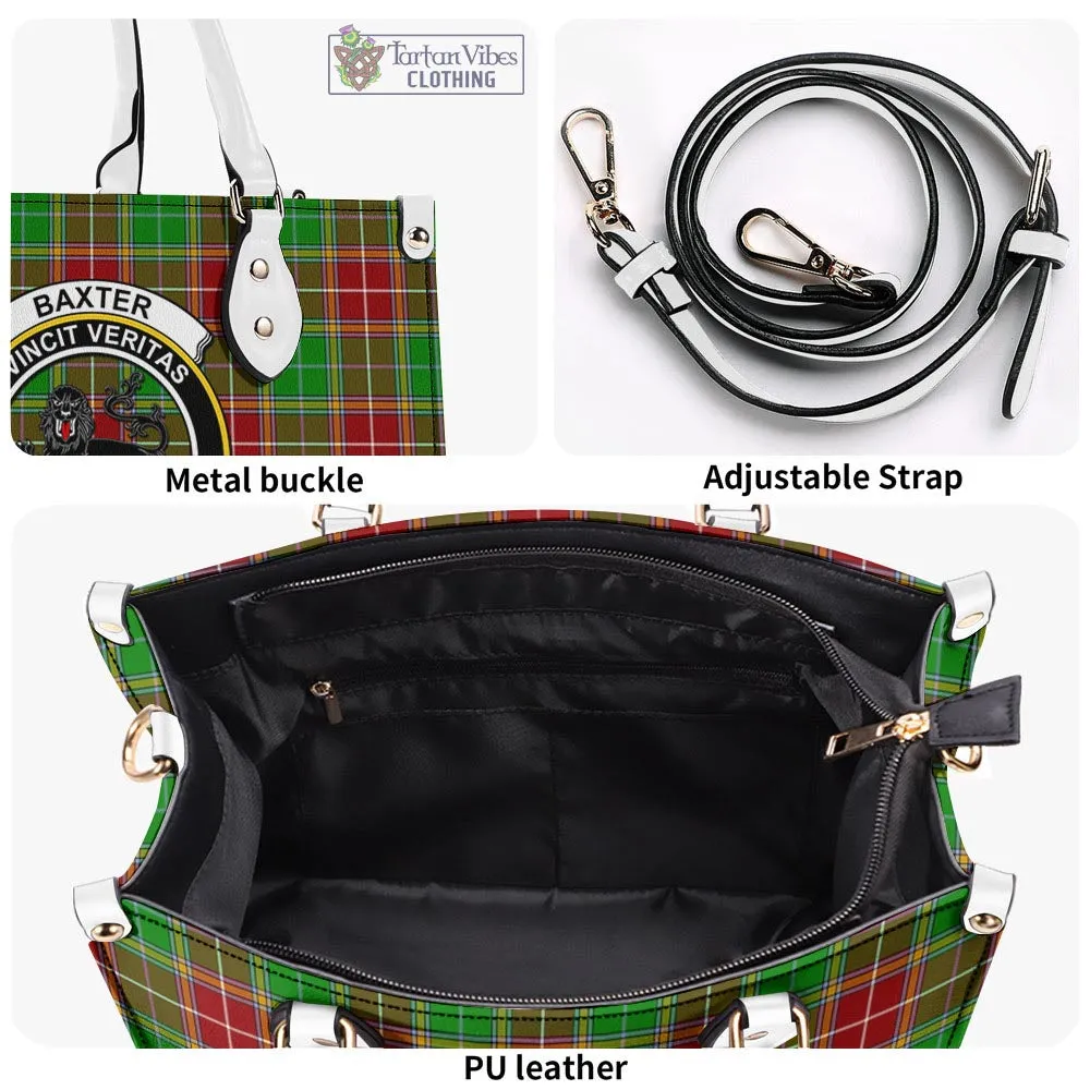 Baxter Modern Tartan Luxury Leather Handbags with Family Crest