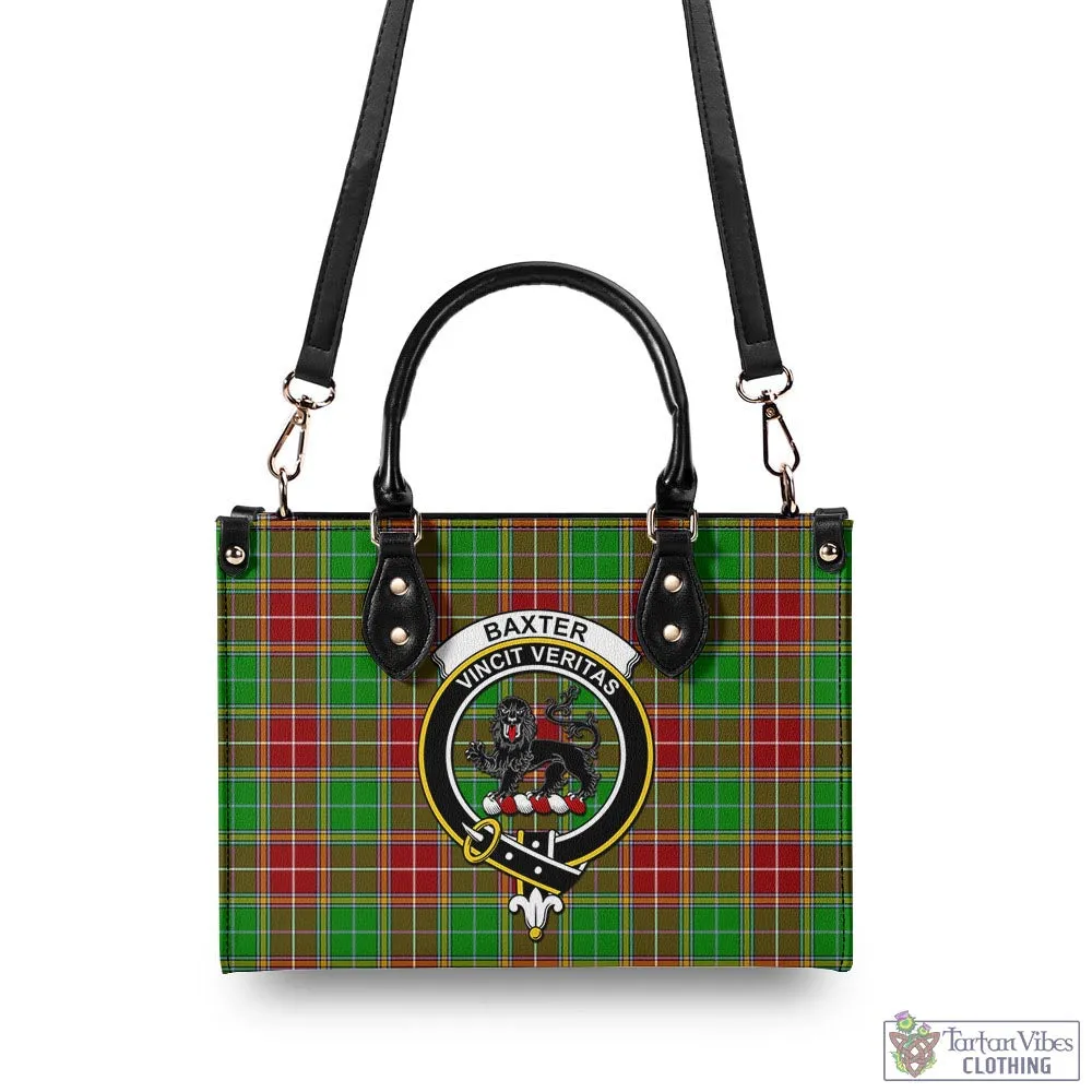 Baxter Modern Tartan Luxury Leather Handbags with Family Crest