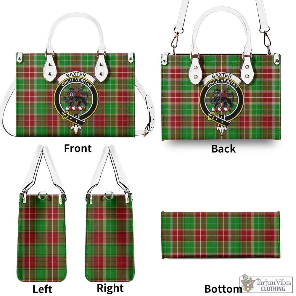 Baxter Modern Tartan Luxury Leather Handbags with Family Crest