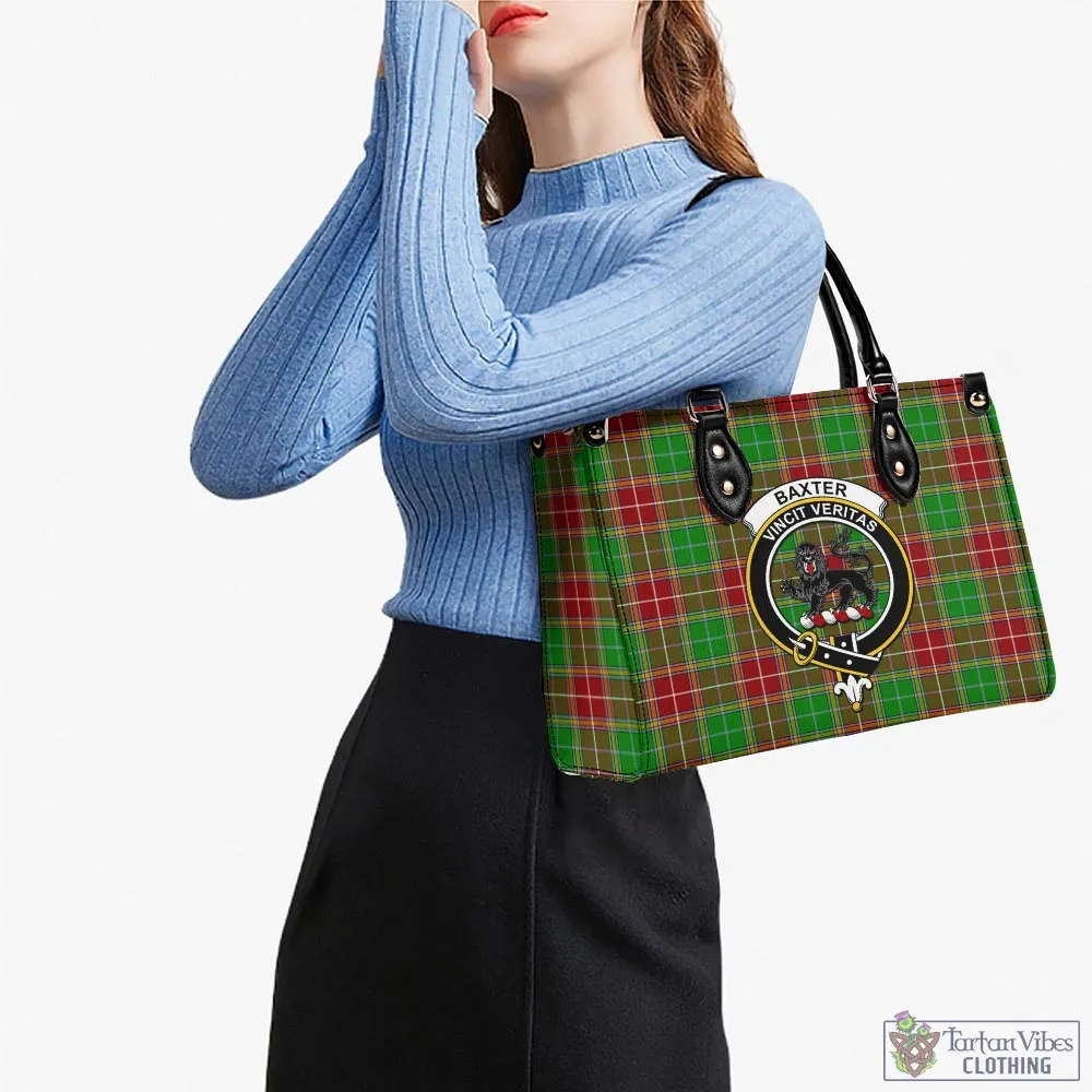 Baxter Modern Tartan Luxury Leather Handbags with Family Crest