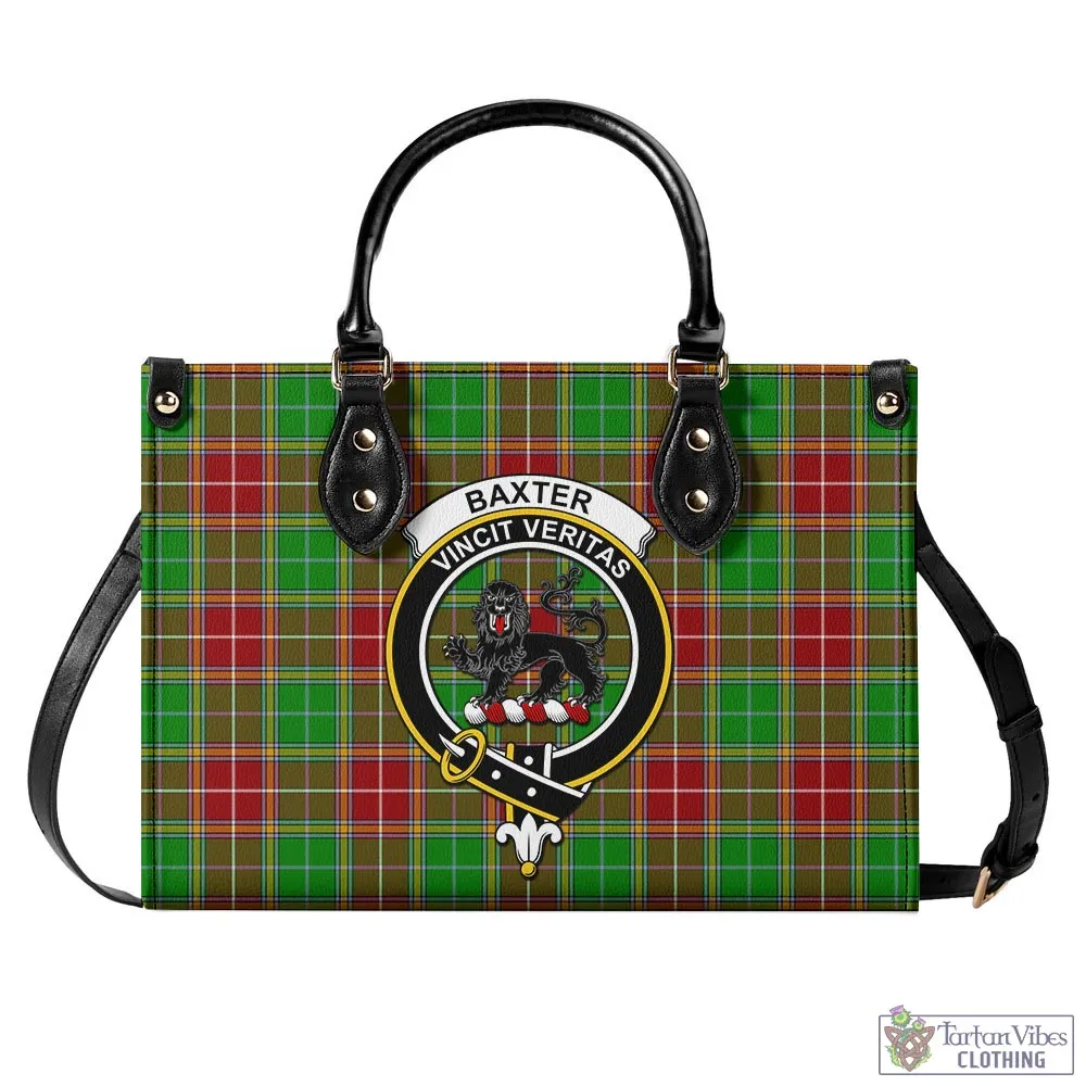 Baxter Modern Tartan Luxury Leather Handbags with Family Crest