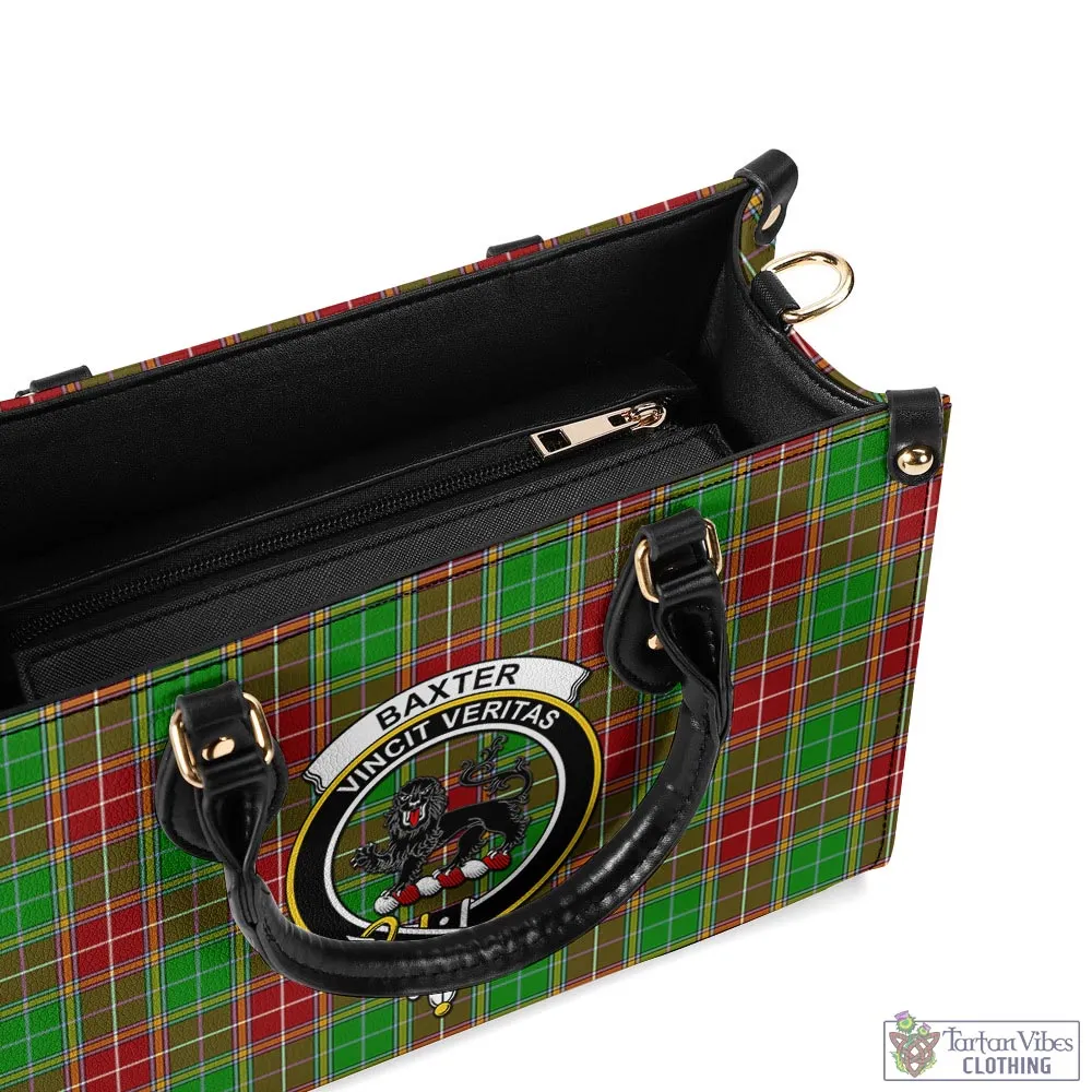 Baxter Modern Tartan Luxury Leather Handbags with Family Crest