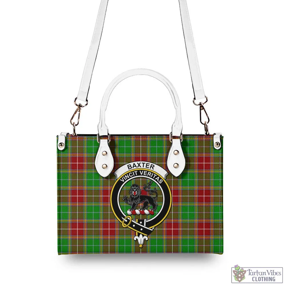 Baxter Modern Tartan Luxury Leather Handbags with Family Crest