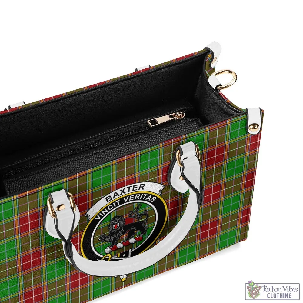 Baxter Modern Tartan Luxury Leather Handbags with Family Crest