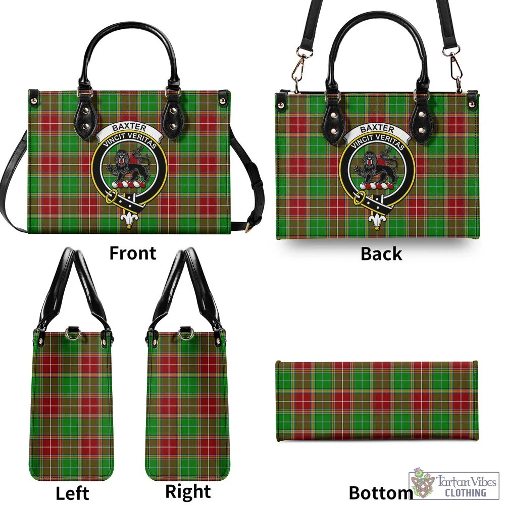 Baxter Modern Tartan Luxury Leather Handbags with Family Crest