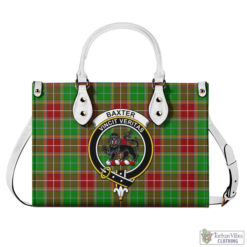 Baxter Modern Tartan Luxury Leather Handbags with Family Crest