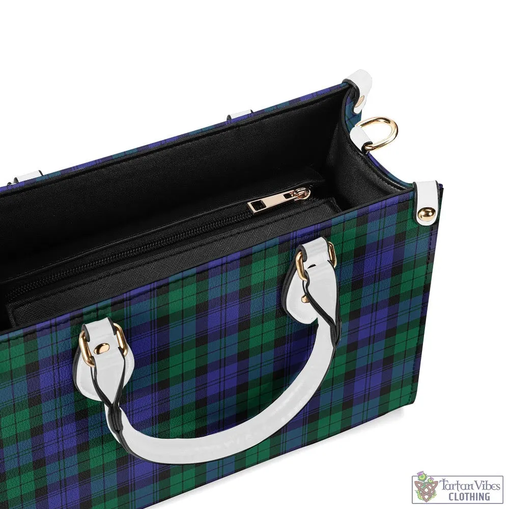 Black Watch Modern Tartan Luxury Leather Handbags