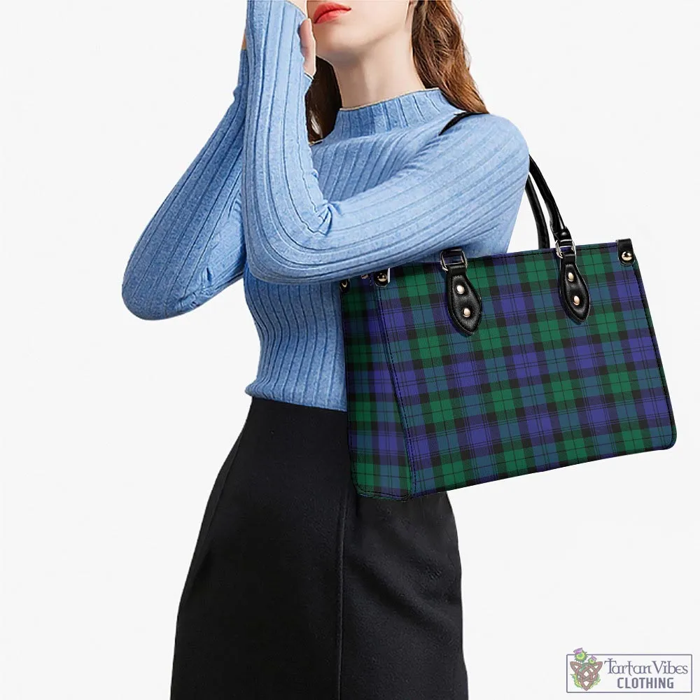 Black Watch Modern Tartan Luxury Leather Handbags