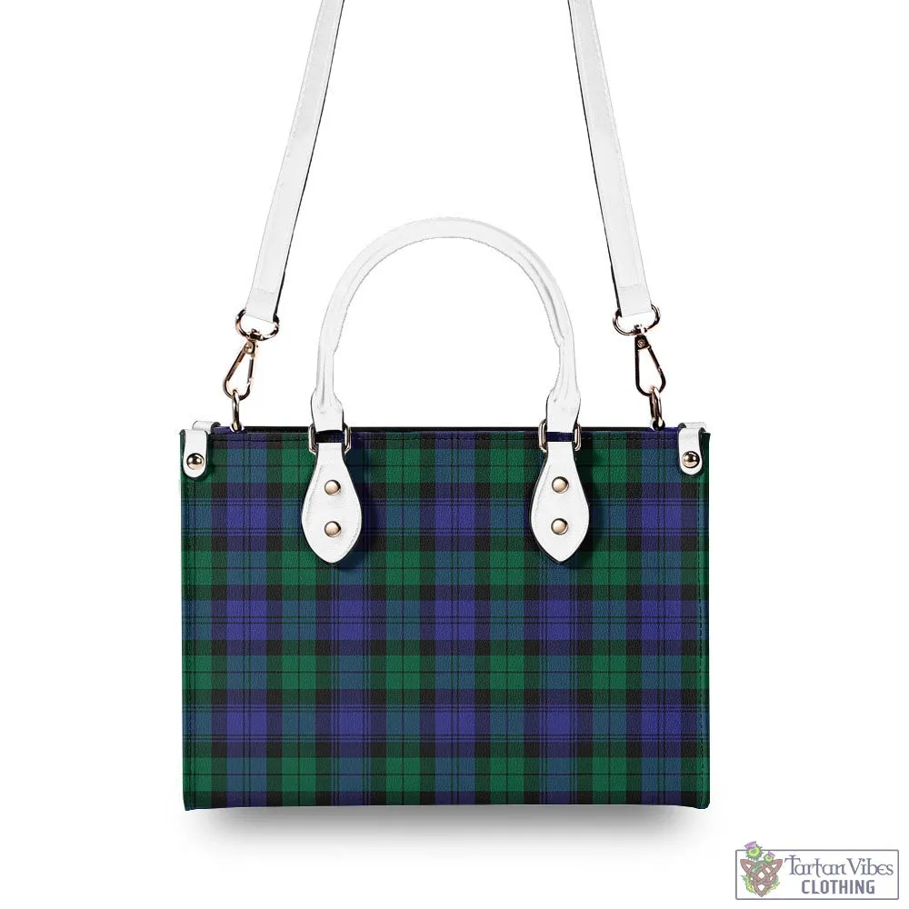 Black Watch Modern Tartan Luxury Leather Handbags