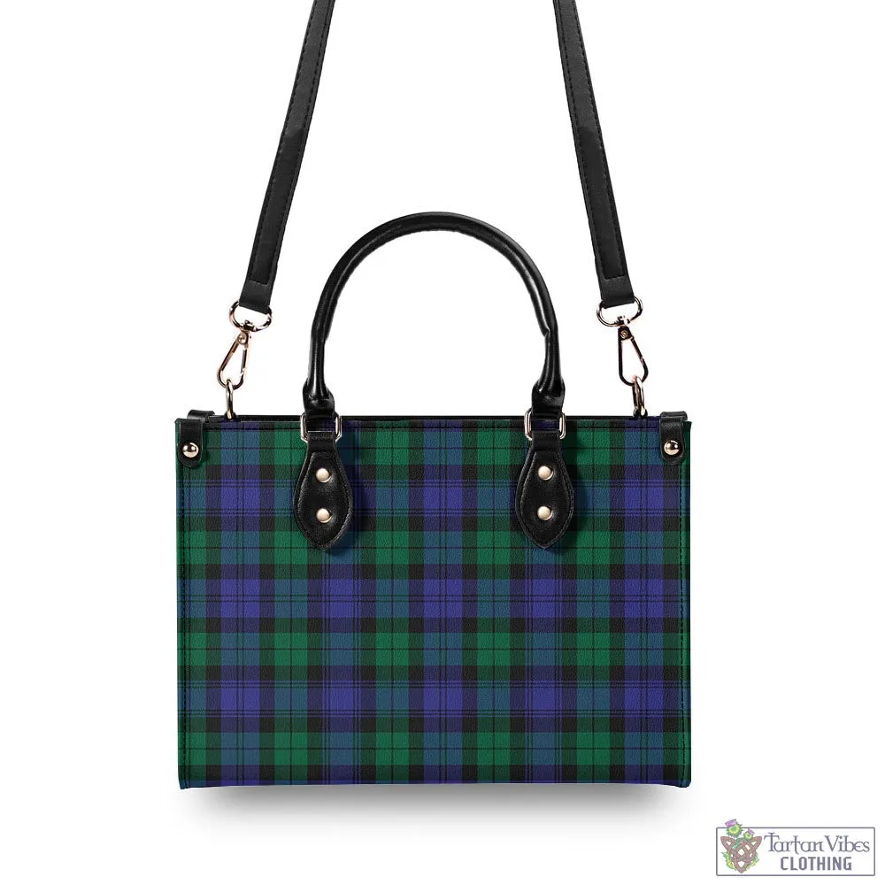 Black Watch Modern Tartan Luxury Leather Handbags