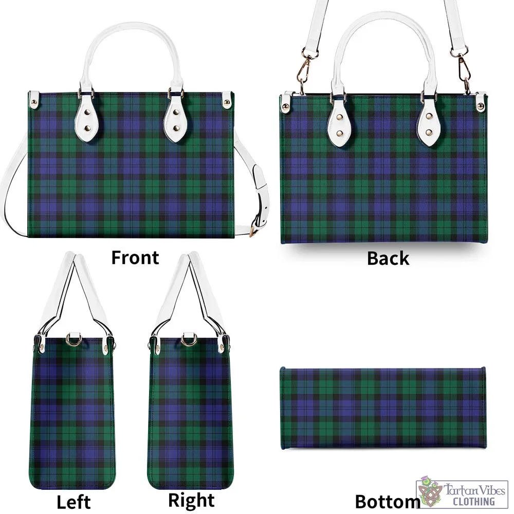 Black Watch Modern Tartan Luxury Leather Handbags