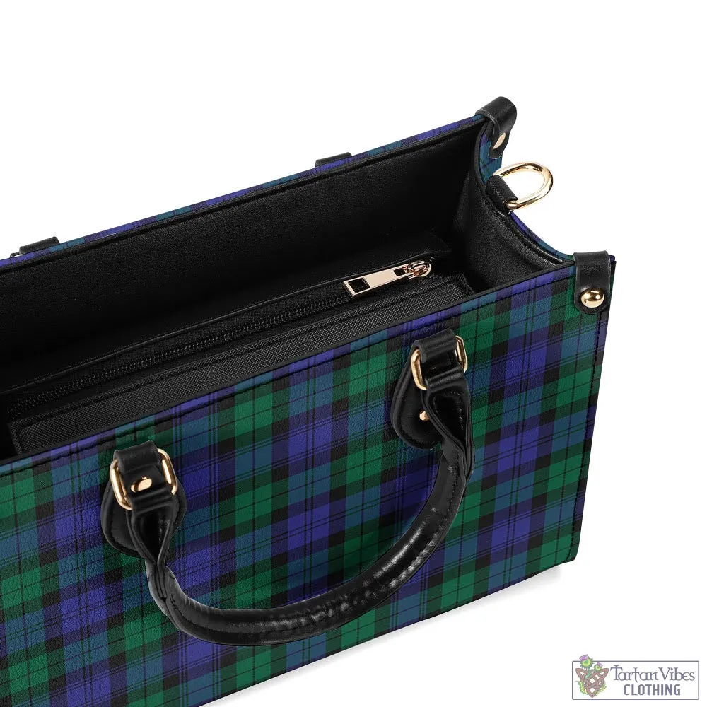 Black Watch Modern Tartan Luxury Leather Handbags