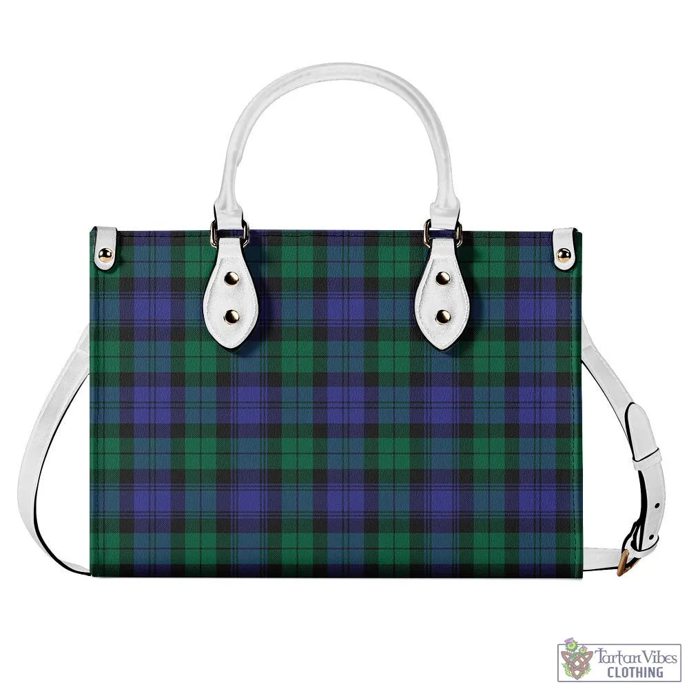 Black Watch Modern Tartan Luxury Leather Handbags