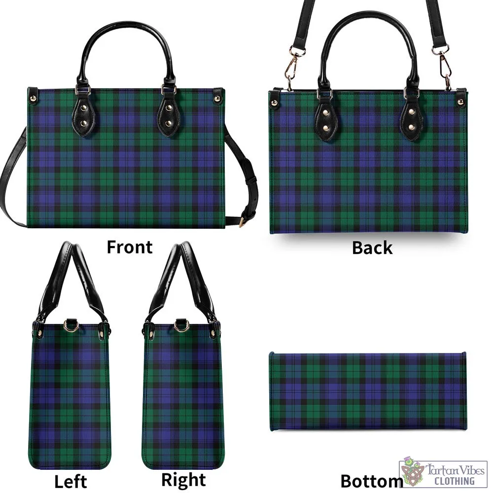 Black Watch Modern Tartan Luxury Leather Handbags