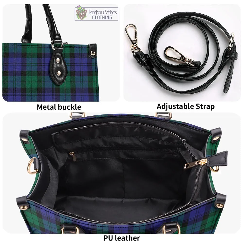 Black Watch Modern Tartan Luxury Leather Handbags