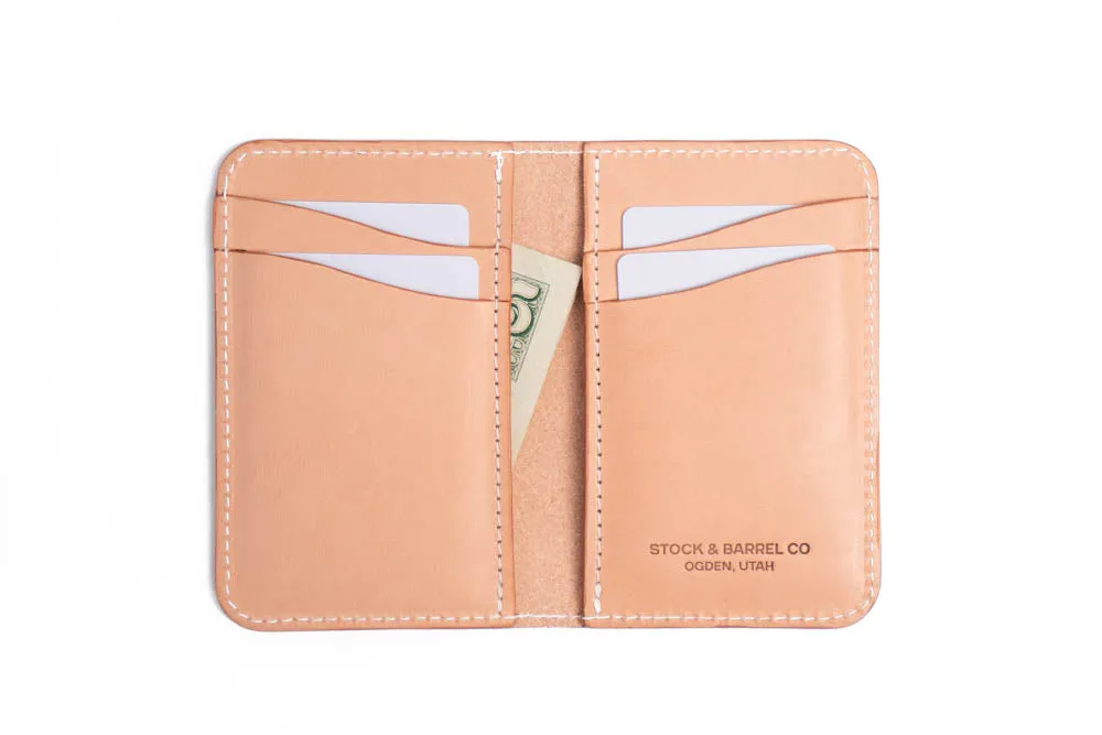 Blemished | No.52 | 'Natural Oak' Vertical Leather Wallet