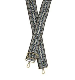 Blue Multi Embroidery 2" Strap