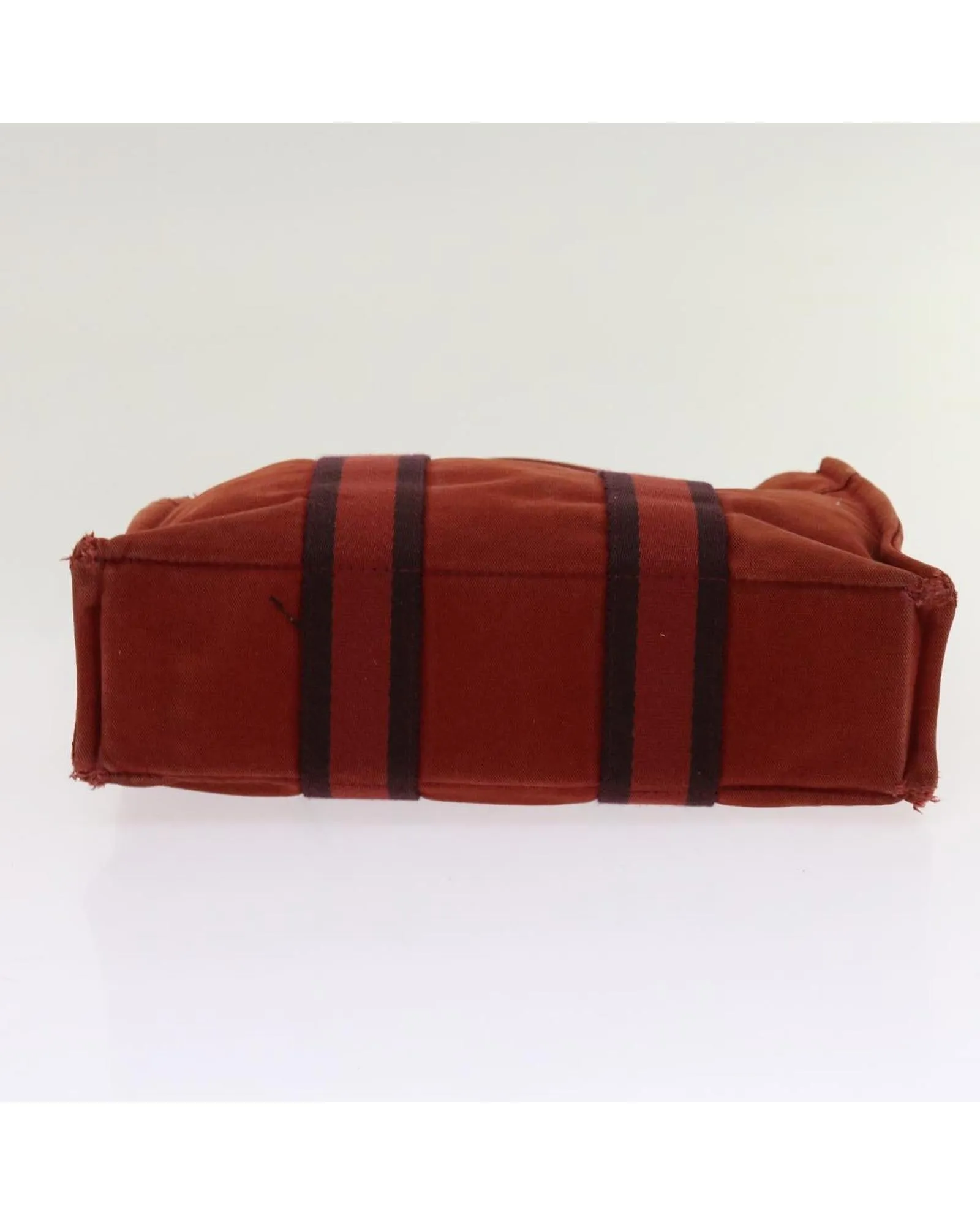 Canvas Red Hand Bag with Handle Drop 10cm by HERMES