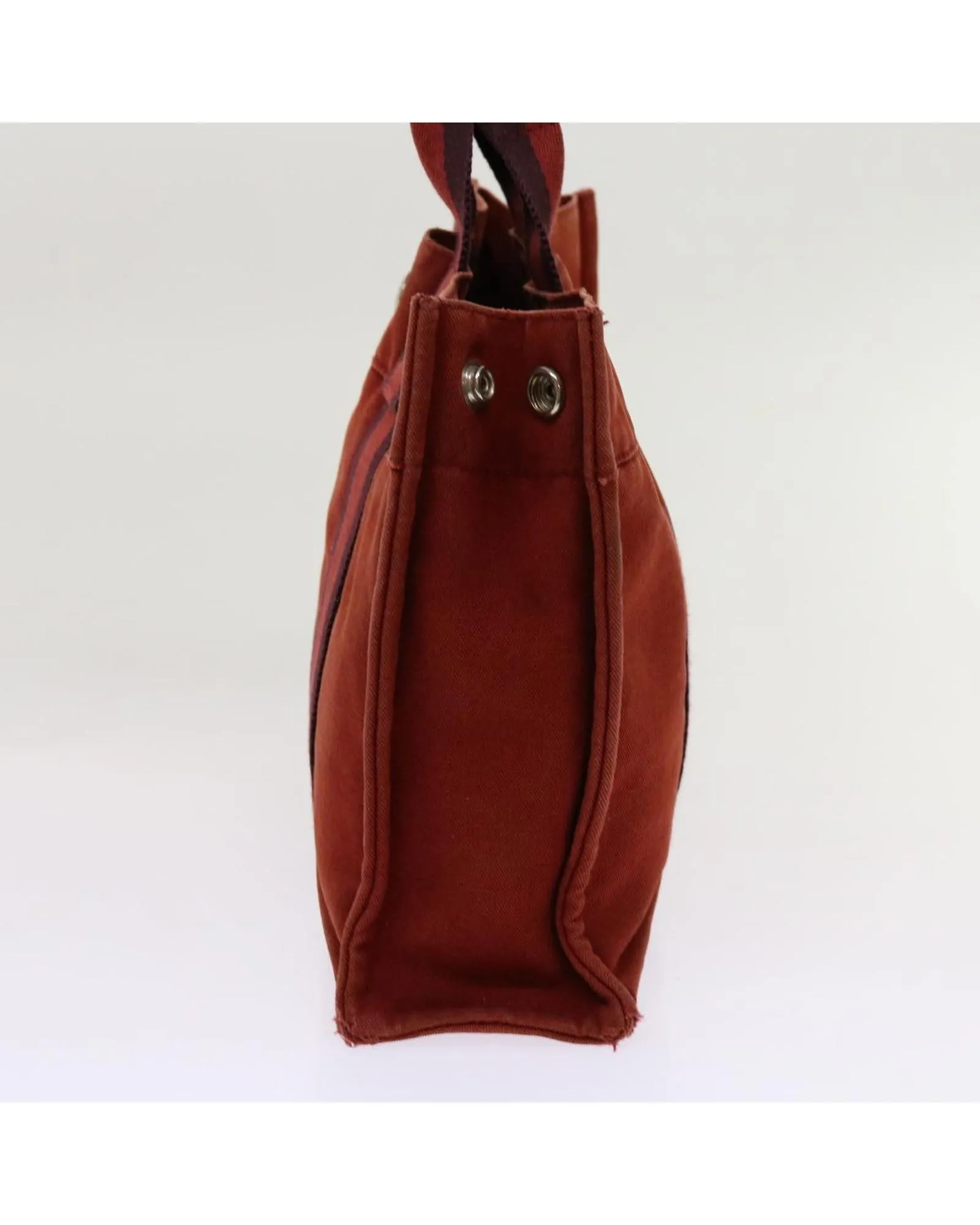 Canvas Red Hand Bag with Handle Drop 10cm by HERMES