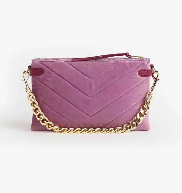 Chic Velvet Purse Periwinkle