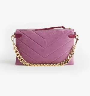 Chic Velvet Purse Periwinkle