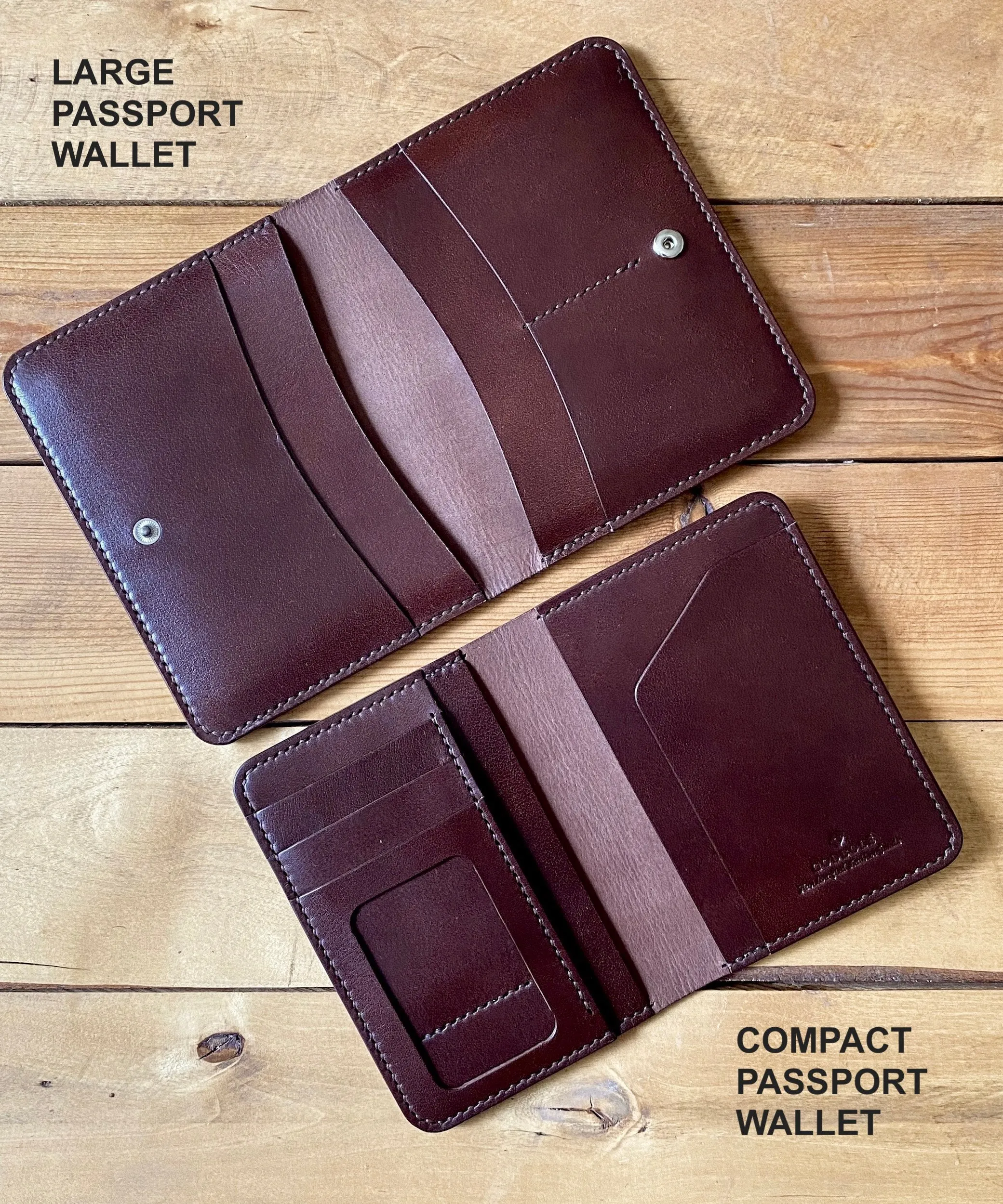 Compact Passport Wallet - Mahogany