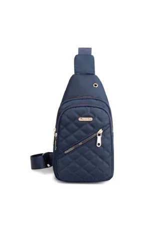 Concert Time Quilted Sling Bag Navy