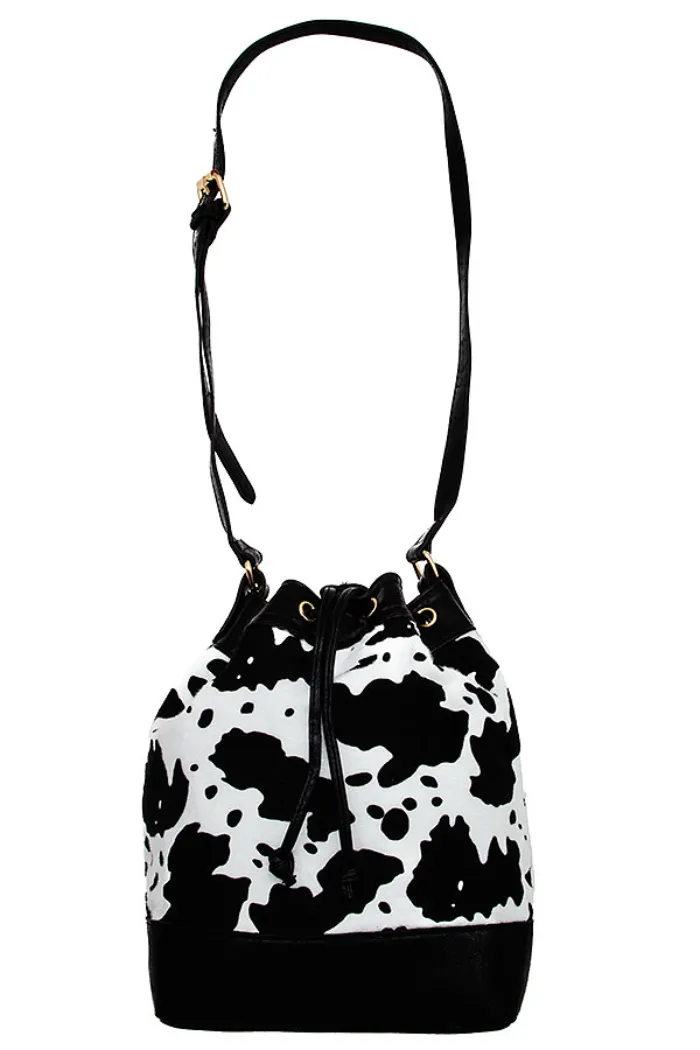 Cow spotted handbag