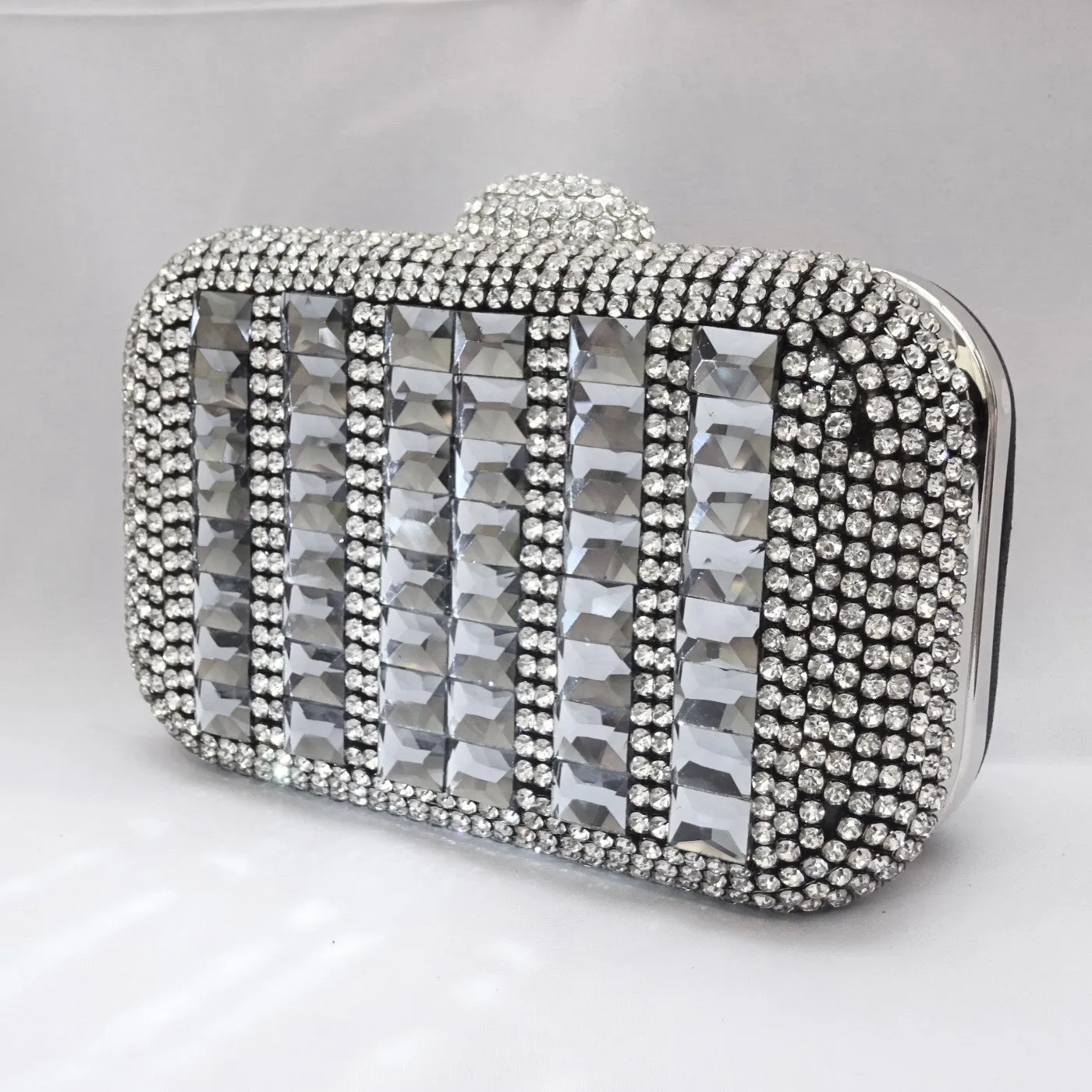 Crystal Black Evening Party Cocktail Clutch Purse handbag