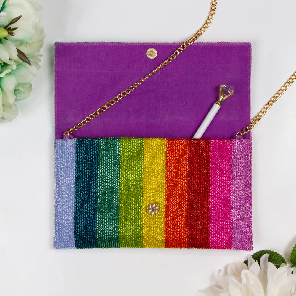 Custom Rainbow Clutch Purse (LHFC)