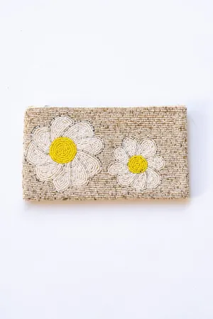 Daisy Mae Large Beaded Clutch