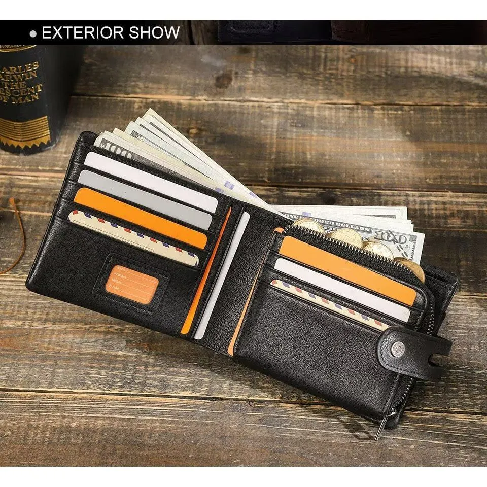 ElegantCow RFID Zipper Classic Clutch Wallet