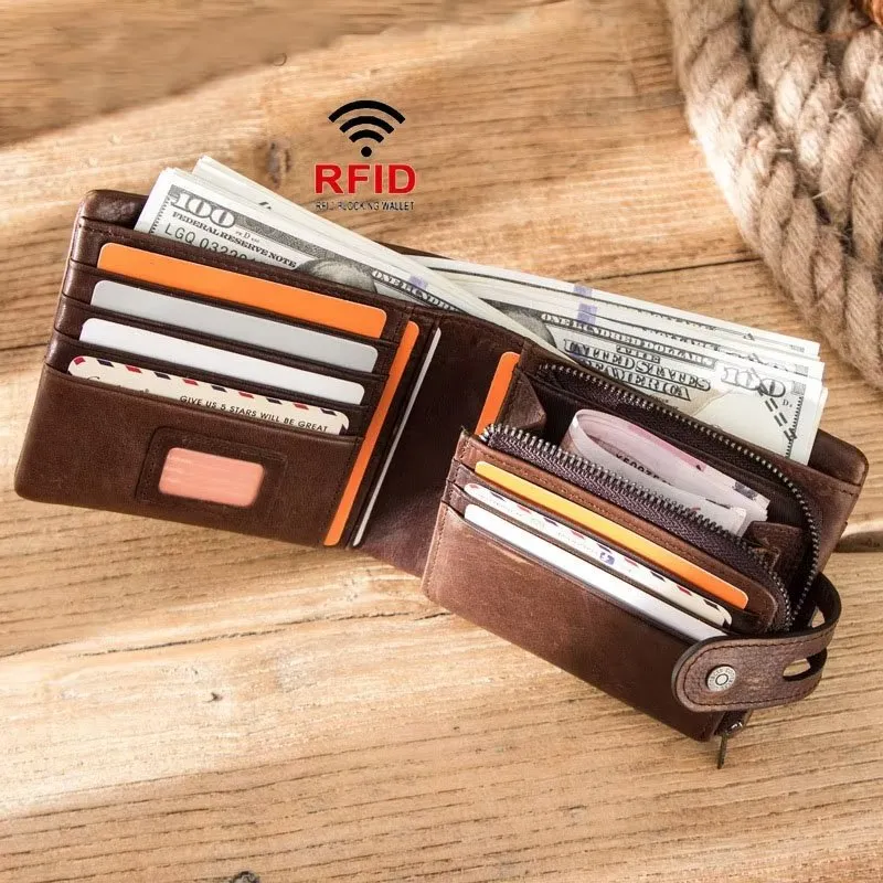 ElegantCow RFID Zipper Classic Clutch Wallet