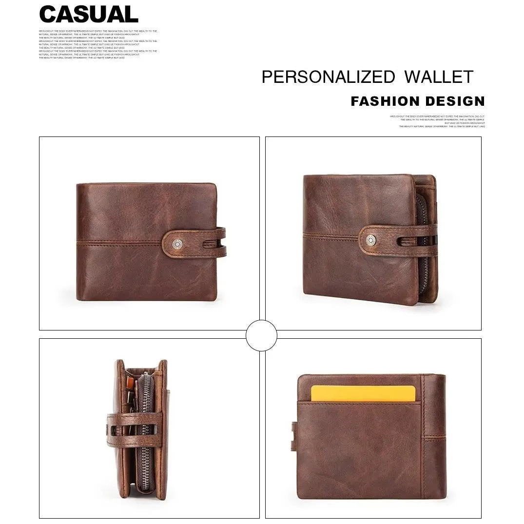 ElegantCow RFID Zipper Classic Clutch Wallet