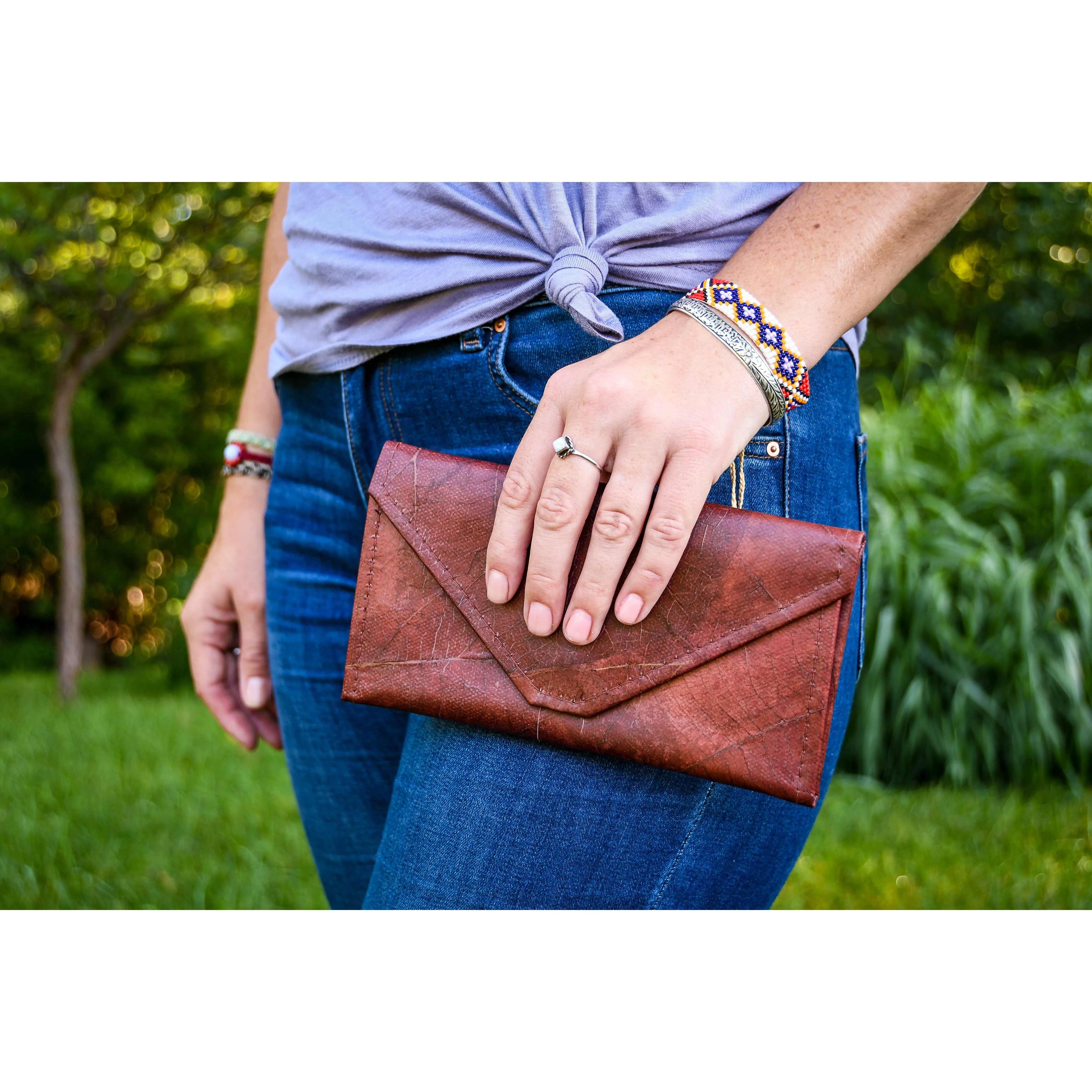 Envelope Clutch - Brown