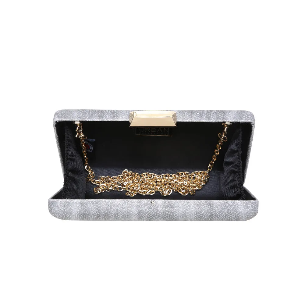 Flora Metallic Snake Evening Bag