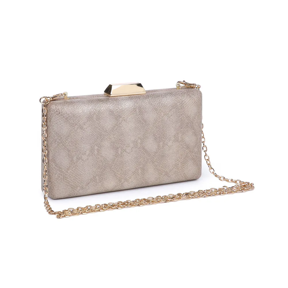 Flora Metallic Snake Evening Bag